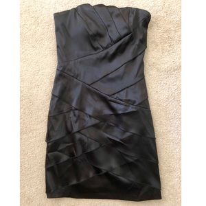 Black formal strapless dress
